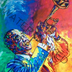 Louis Armstrong on paper