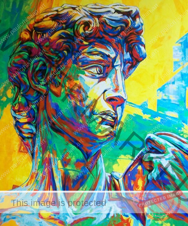 David - Michelangelo on canvas