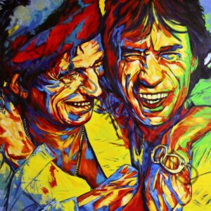 Mick & Kieth Original Art Piece Acrylic On Canvas
