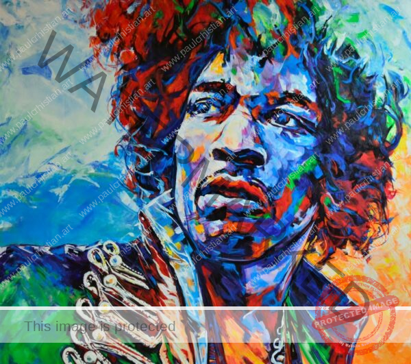 Jimy Hendrix on canvas