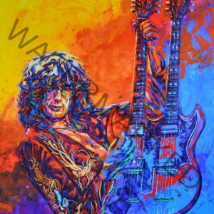 Jimmy Page on canvas