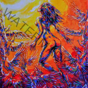 Spiritual Girl on canvas