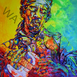 Foxy Lady – J Hendrix on canvas