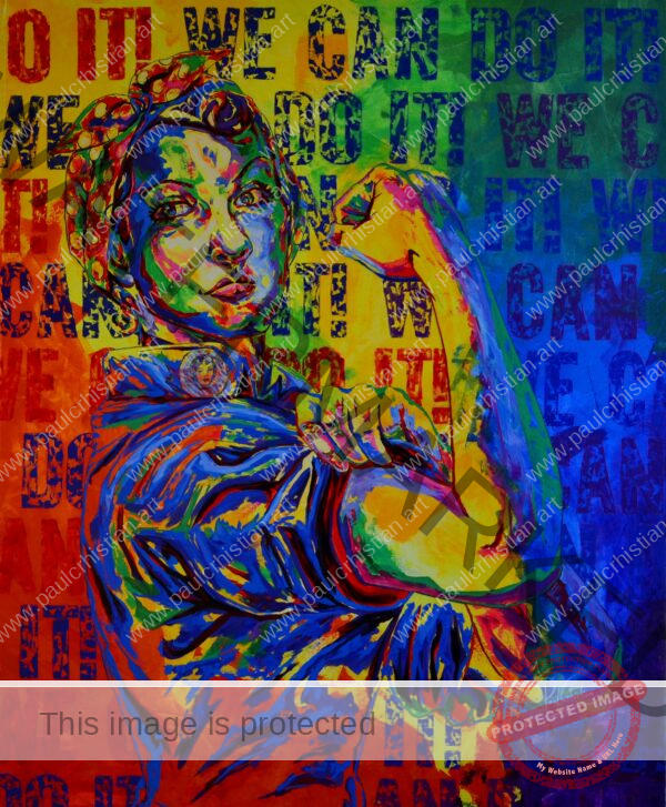We Can Do It! on canvas