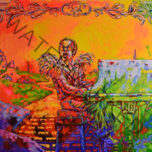 Elton John on canvas