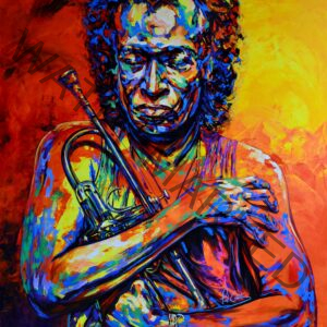 Miles Davis on canvas