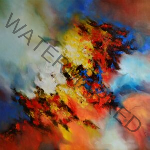 Abstract No Title Oil On Canvas Original Painting