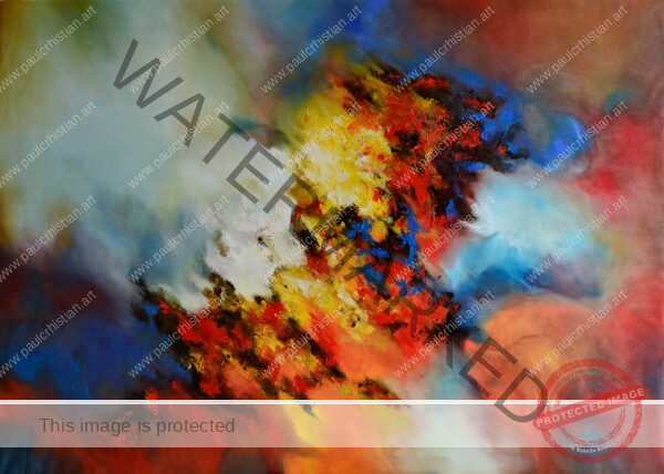 Abstract No Title Oil On Canvas Original Painting