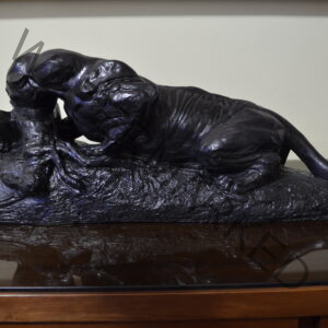 Jaguar devouring hare